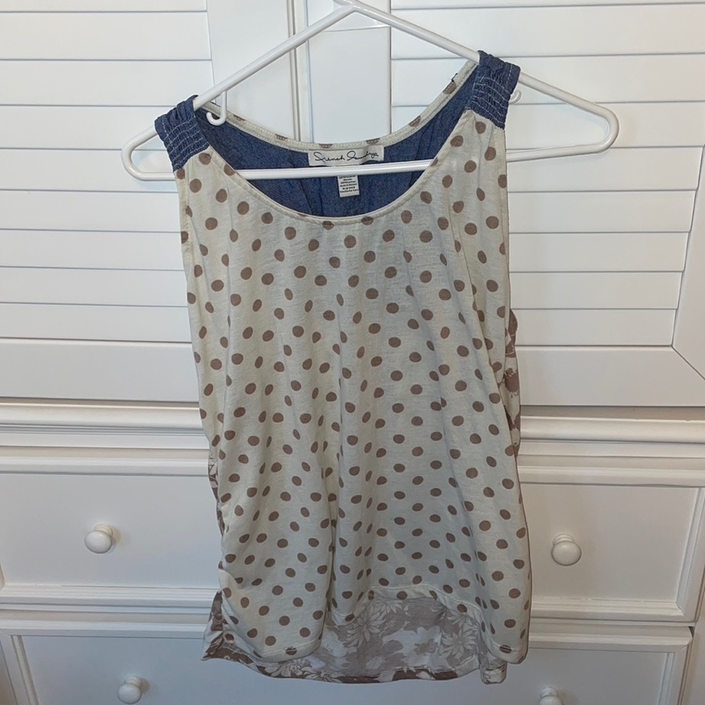 Polka dot tank top size Medium